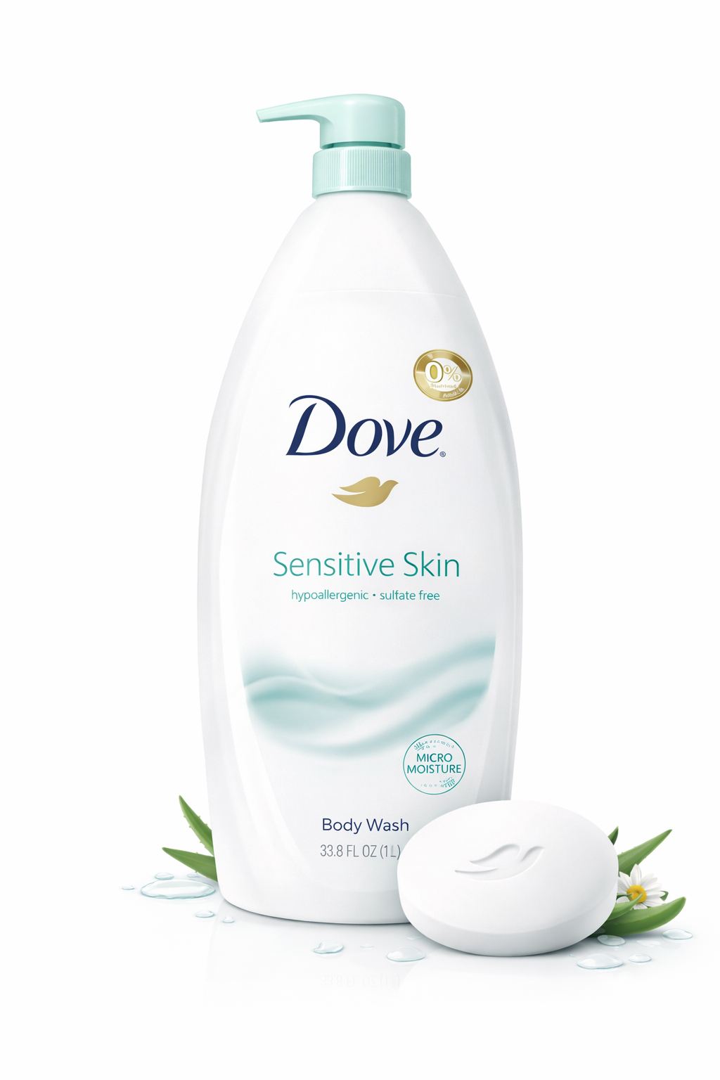 Dove Body Wash 1L Sensitive Skin w/Pump