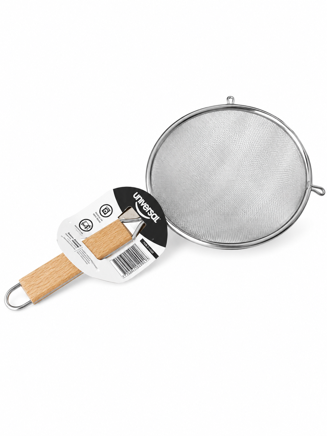 Universal Strainer S/S Wooden 16cm