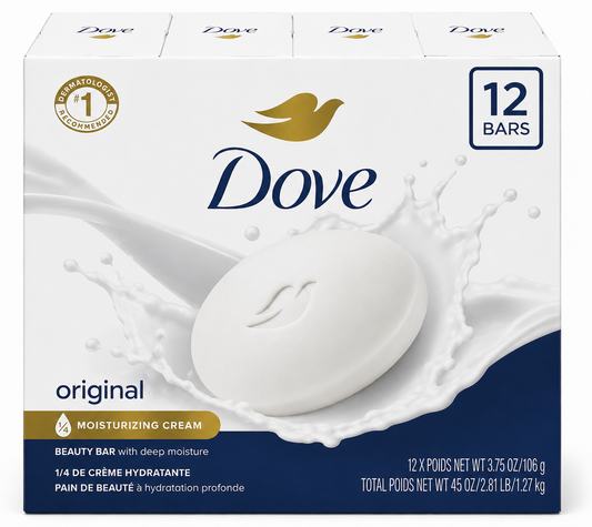 Dove Bar Soap White (Original) 12PK 135g/4.75oz