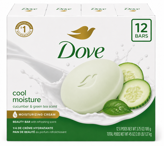 Dove Bar Soap Cucumber 12PK 135g/4.75oz