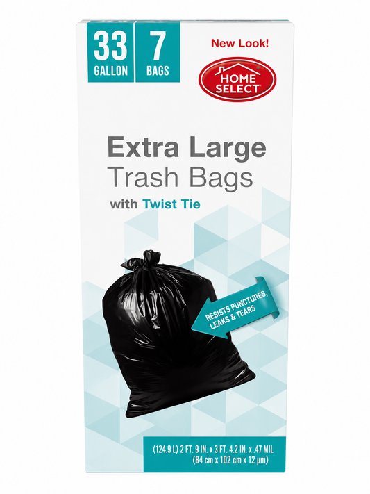 Trash Bags Extra Large 33GL 7bags