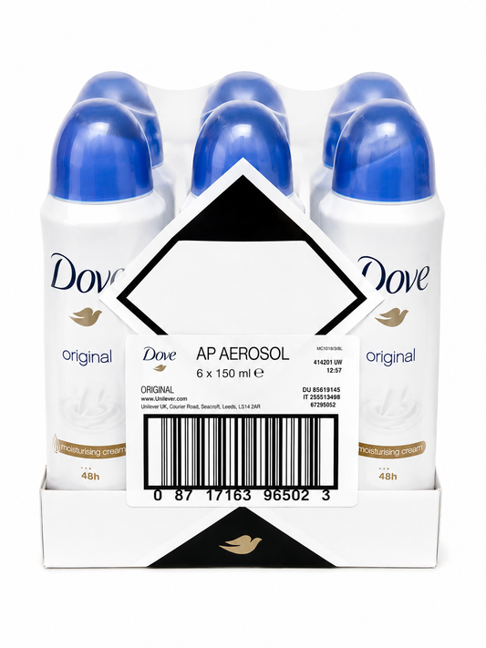 Dove Deodorant Spray Original 6PK 150ML