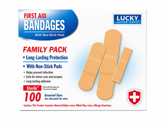Lucky First Aid Bandages 100PK