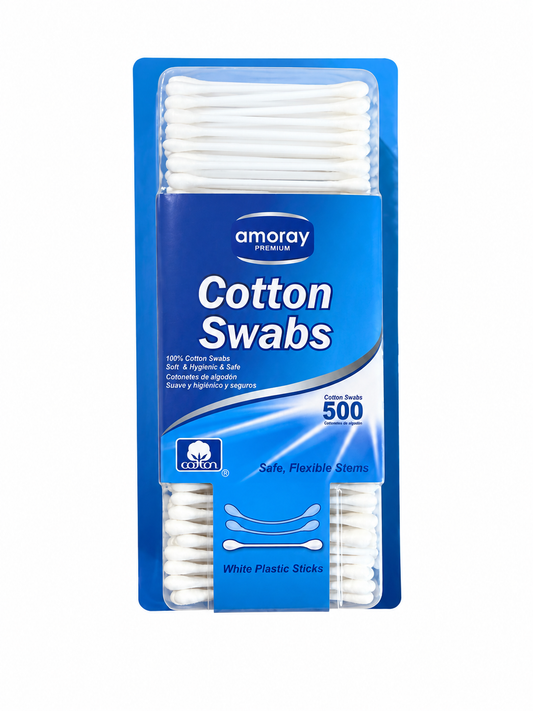 Amoray Cotton Swab Blister Card 500CT